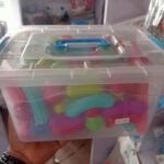 Magnetic Sticks & Balls 3D Construction Building Set in Storage Bin (NO. 706-84)