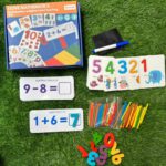 Treehole I Love Mathematics Enlightenment Teaching Aids with Counting Sticks & Number Cards