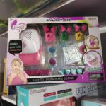 Beauty Salon Nail Art Studio Set with Battery-Powered Nail Dryer & Strippable Polishes