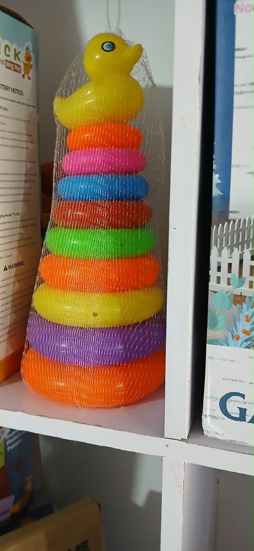 classic-rainbow-stacking-rings-rocking-t-nbk-stm-218 Classic Rainbow Stacking Rings & Rocking Tumbler Tower - Image 1