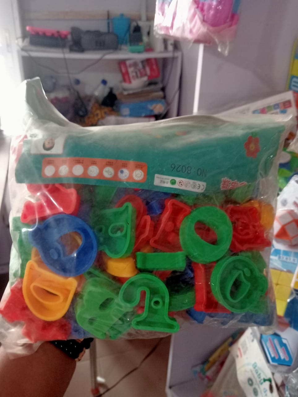 color-changing-clay-dough-modelling-craf-nbk-stm-088 NO. 8026 Colorful Hollow Alphabet Letters & Numbers Lacing & Stacking Set - Image 1