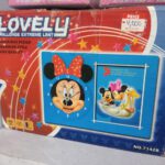 Cartoon Mouse Bedroom Wall Clock & Photo Frame Keepsake Set