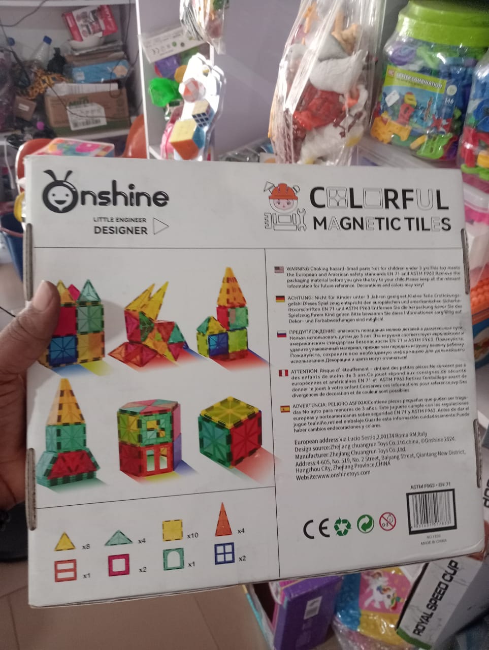 interactive-talking-parrot-toy-with-voic-nbk-toy-095 Onshine Colorful Magnetic Tiles Little Engineer Designer 3D Castle Set - Image 1
