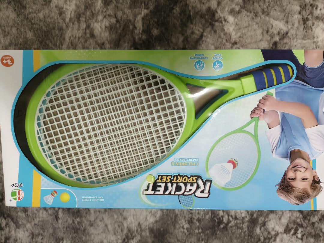 junior-badminton-tennis-rackets-outdoor-nbk-out-013 Junior 2-in-1 Badminton & Tennis Rackets Outdoor Sports Set - Image 1