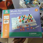 Qiyi Wooden Multi-Function Pairing Board with Alphabet, Math Numbers & Spelling Cards