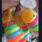 Yellow Whale & Dolphin Tiered Stacking Rings Sensory Tower in Mesh Net Pack