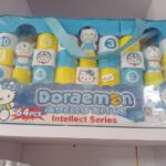 Doraemon & Hello Kitty 64-Piece Wooden Learning & Counting Blocks Tote