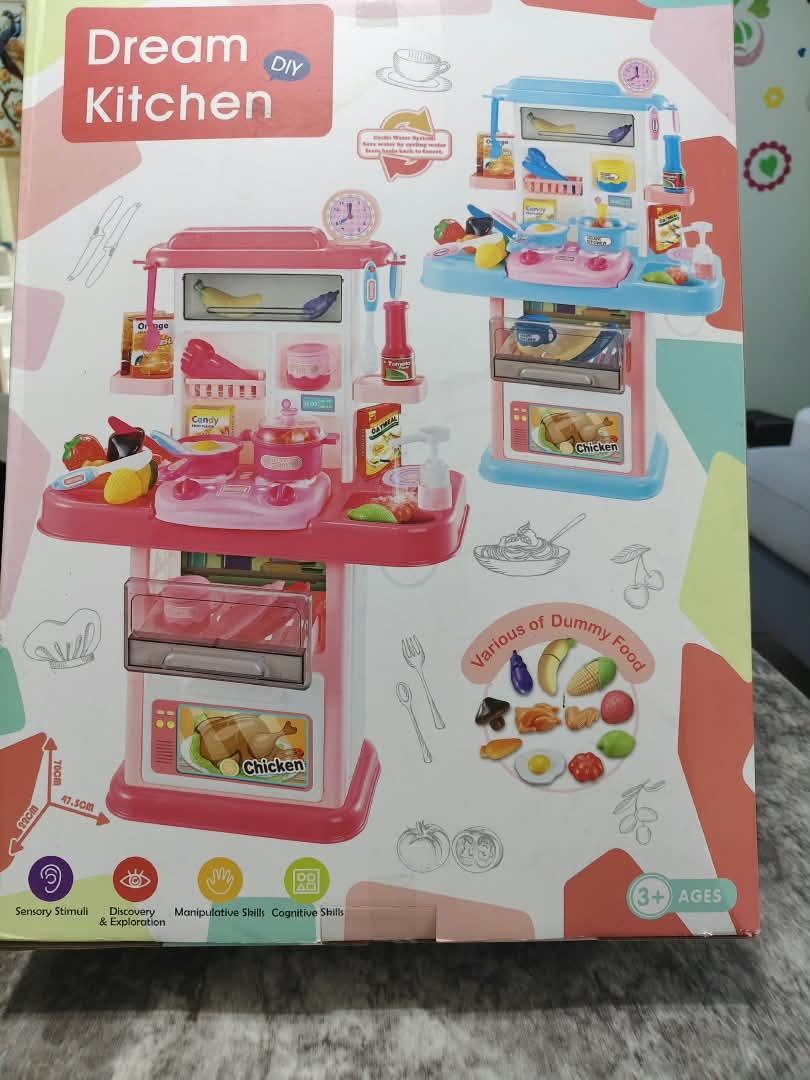 multi-story-grand-villa-wooden-dream-dol-nbk-hou-023 Deluxe Dream Kitchen Stand-Up Cooking Station Playset with Running Water - Image 1