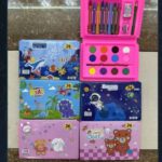 Children's 24-Piece Deluxe Art & Painting Activity Folio Case with Paints, Crayons & Brush