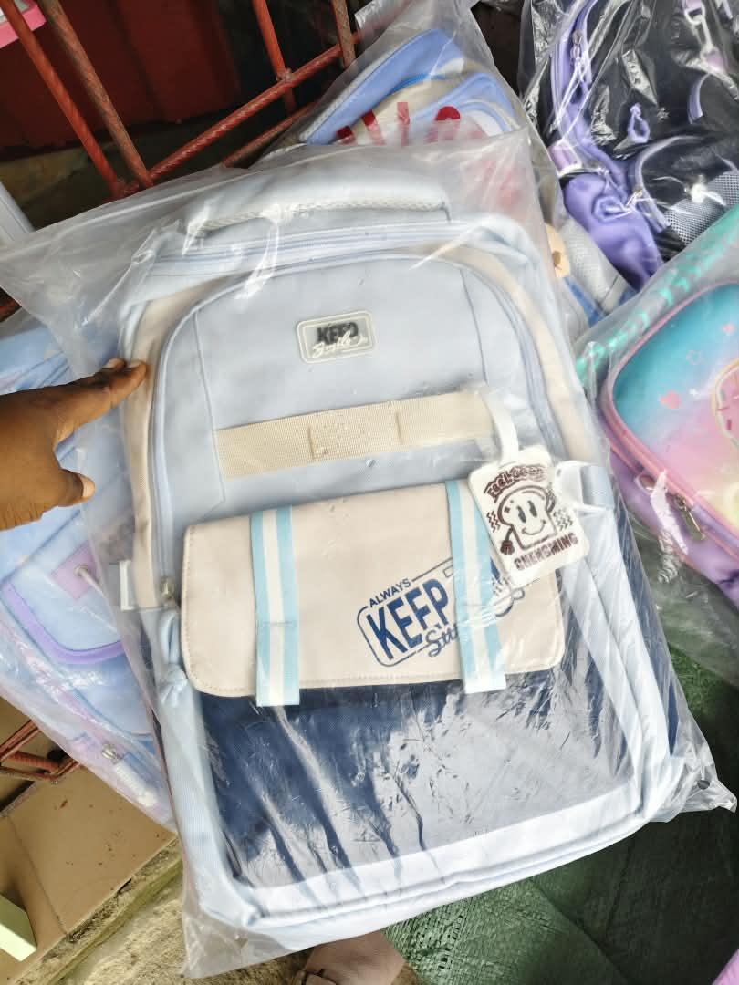 pastel-aesthetic-multi-pocket-backpack-w-nbk-bts-033 Keep Smile Pastel Aesthetic Multi-Pocket Backpack with Toast Charm - Image 1
