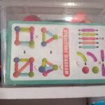 Magnetic Sticks & Balls STEM Construction Set with Structure Guide in Tub