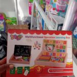 Multifunctional Wooden Math Learning Box with Counting Sticks & Clock