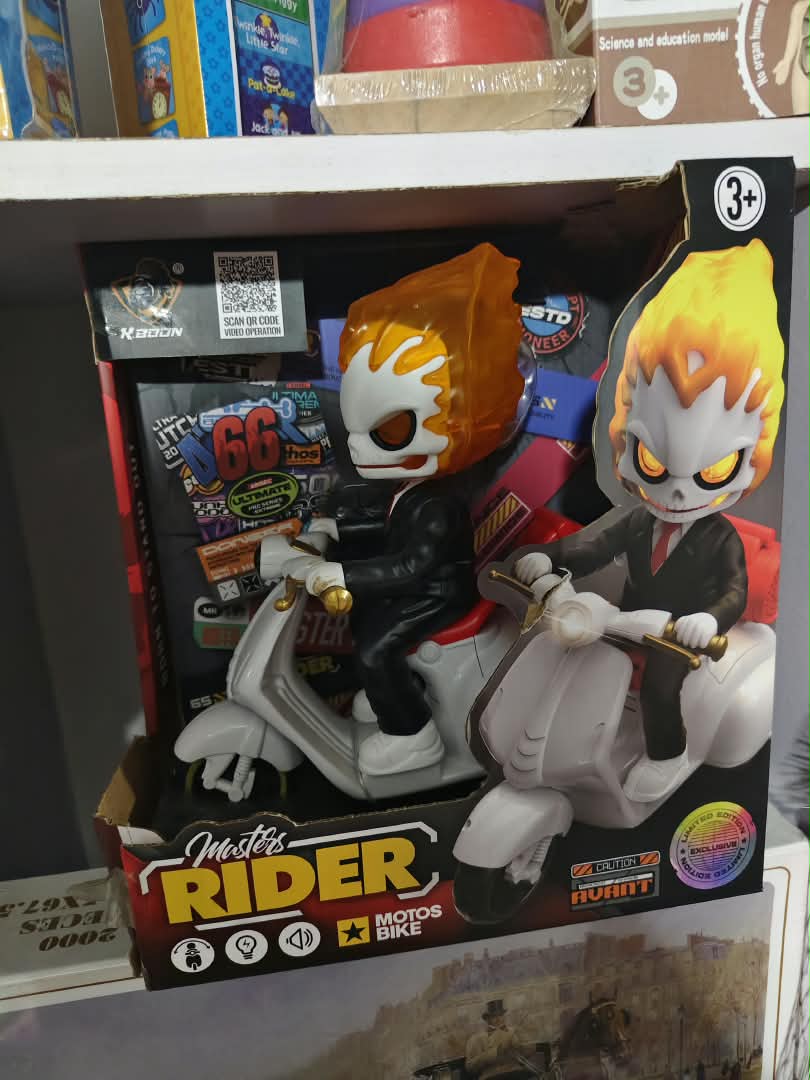 primary-school-water-repellent-backpack-nbk-bts-130 KBOON Masters Rider Ghost Rider Stunt Scooter with 3D Flaming Head Lights & Music - Image 1