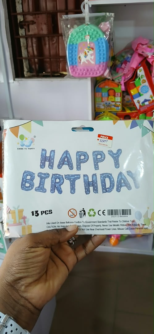 primary-student-ergonomic-backpack-arcti-nbk-bts-185 XIANG YU PARTY 13-Piece Happy Birthday Foil Letter Balloons Banner (Pastel Blue & Stars) - Image 1
