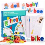 Spelling Game Cognitive Alphabet Lowercase Letter Blocks & Word Matching Flashcards