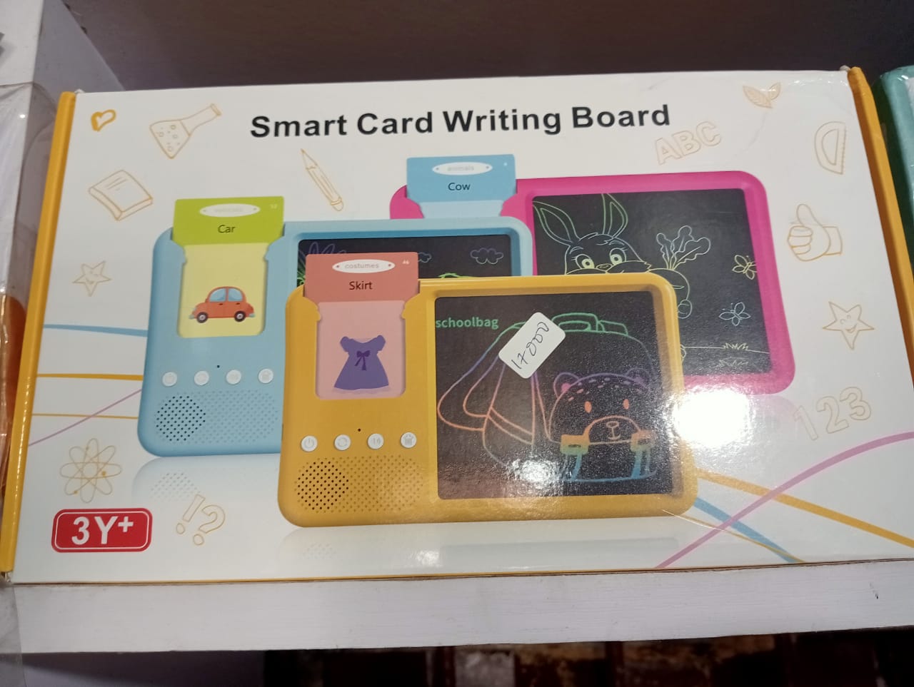 wooden-shape-sorter-clock-number-stackin-nbk-stm-047 Smart Card Talking Writing Board & LCD Doodle Tablet - Image 1